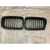 DY汽車精品 BMW E36 91-96 前期專用 全亮黑單槓 水箱罩 水箱護罩 豬鼻子 現貨免等