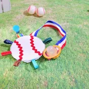 棒球安撫巾  造型奶嘴防塵套 奶嘴夾+奶嘴套 香草奶嘴 奶嘴袋