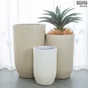 【好物優選】鎂水泥高深圓筒圓形花盆大口徑大號水泥長方形水磨石麥飯石花盆