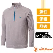 RV城市【荒野 WildLand】男 款雲杉緹花彈性耐磨保暖排汗衣 刷毛保暖衣 機能衫 休閒衫 中層衣_0A62616