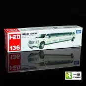 售完【TOMICA NO.136】全新盒裝 多美汽車 超長型  白色 凱迪拉克 加長型禮車 CADILLAC【台中一樂】
