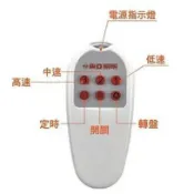 東亞照明、東元(TECO)、禾聯、吉翔 輕鋼架天花板循環風扇的遙控器