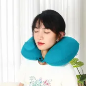 (店+)宜物居 舒適安睡按壓充氣式護頸枕