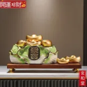 💰玄和緣堂💰新中式陶瓷聚寶盆招財聚財擺件客廳酒櫃辦公室高檔裝飾品開業禮物 招財進寶 風生水起 招財流水