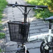 折疊自行車快拆車籃鐵網籃帶手提前置車筐大行小布折疊車一鍵快拆 置物筐 前車筐 菜筐 前置籃筐