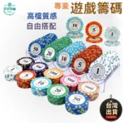 🔥隔日到貨 遊戲籌碼 德州撲克籌碼 籌碼 遊戲代幣 皇冠籌碼 陶土含鐵籌碼 皇冠籌碼收納 德州撲克 籌碼盒