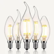 蠟燭燈 E14黃光 6W 4W 尖形 拉尾 復古 LED 燈絲燈 省電【DJ275】 123便利屋
