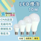 愛樂購 【索雷特SOULEDR】10W LED E27節能 燈泡-晝光色/自然光色/燈泡色(廣角型300°出光)