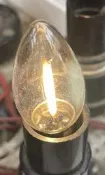 E12 LED C7燈絲型黃光1W小燈泡110V 