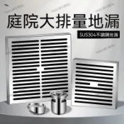 『哆啦A夢百寶袋』🔥人氣戶外庭院大排量304不鏽鋼防臭地漏加大口徑 110管160室外花園20CM