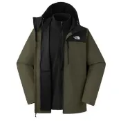 【The North Face】男 DRYVENT 防風防水保暖兩件式連帽外套.機車夾克.風雨衣(8DMK-BQW 綠/黑 V)
