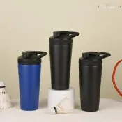 【可開發票】定製不鏽鋼保溫杯扣蓋式搖搖杯戶外健身運動水壺車載便攜水杯【满额免運】
