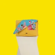 【不要叫我客家花布】標準學生書包(藍)台客包/斜背包/台灣紀念品