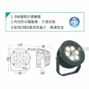 A Light專業照明 舞光 LED 9W 照樹燈 黃光 造景燈 30度光束角 庭院燈 內含防水驅動器 全電壓 3000K 9瓦 (A Light)