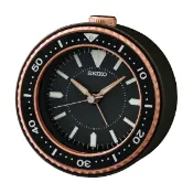 大高雄鐘錶城 seiko SK037 精工鐘 (QHE184T) 黑金水鬼滑動式鬧鐘 / 9.5*4.5cm｜樂天領券現折★全館特惠中★指定刷卡回饋10%