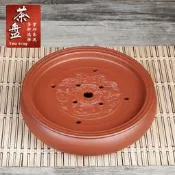 儲水式紫砂功夫大茶盤陶瓷茶具中式家用干泡臺圓形茶海茶臺茶托盤-202506