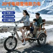 老年代步車20寸電動助力三輪自行車腳踏接送孩子鋰電電瓶車輪胎 （運費諮詢客服）