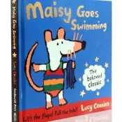 Maisy Goes Swimming小鼠波波去游泳Cousins露西·卡曾斯 幼兒趣味精裝操作圖畫書