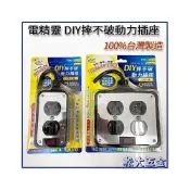 (店+)台灣製 電精靈 摔不破動力插座 1開2插不鏽鋼面板 三蕊附接地 過載安全保護開關耐用/安全《松大五金》