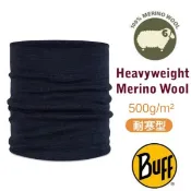 【BUFF】重磅耐寒 500gsm 加強保暖控溫美麗諾羊毛領巾 113018-785 素面靛藍