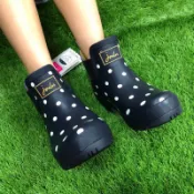 跩狗嚴選 英國 JOULES WELLIBOB Chelsea 深藍 白色 點點 短筒 雨靴 雨鞋 低筒 雀爾西 踝靴