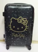 【震撼精品百貨】Hello Kitty 凱蒂貓 硬殼行李箱/旅行箱 黑色底金色KITTY圖案 震撼日式精品百貨