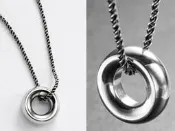 【創銀坊】北歐之弧 純銀925墜子 極簡 項鍊 甜甜圈 georg jensen 喬治傑生