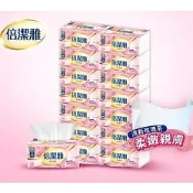 倍潔雅 倍潔雅清新柔感 150抽 84包/箱 柔軟舒適抽取式衛生紙150抽x14包x4袋 60包