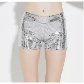 女士 Pantaloncini Donna 性感舞蹈短褲 Mujer 黑色 / 藍色 / 紅色 / 金色 / 銀色亮片短