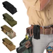 3L 手電筒袋防水 600D 尼龍織物 MOLLE 係統重型戶外徒步旅行背包手電筒 EDC 工具支架袋 優選