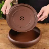 特價出貨 家用 茶盤 紫砂 茶具 茶海 茶船 茶臺 簡約 儲水式 功夫 茶具 圓形 小茶盤 托盤 收納設計 紫砂茶具
