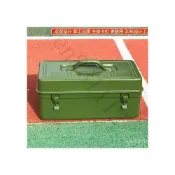 (店+)加厚鐵皮工具箱大中小號傢用五金鐵製工具盒鐵箱手提式收納盒