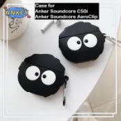 兼容 Anker Soundcore C50i 保護矽膠可愛宇航員卡通保護套Soundcore AeroClip保護殼