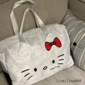 ⭐臻品優選⭐日式拉桿箱行李袋大容量kitty貓便攜旅行袋斜挎單肩包收納袋