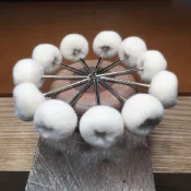 【麥小二】現貨~帶柄羊毛拋光輪-絨球輪