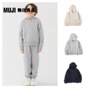 【MUJI 無印良品】兒童裏毛拉鍊連帽外套