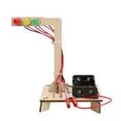 科學玩具 紅綠燈科技小製作 木質科學實驗玩具 DIY材料包 手作燈 DIY科學教材 科學實驗教具 國小生手作玩具