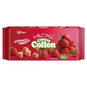 +東瀛go+ (短效特價)固力果 glico Collon 卡龍草莓捲心酥 8袋入 捲心餅乾 草莓味 餅乾 日本原裝進口
