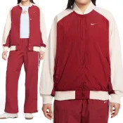Nike As W Nsw Hbr Varsity Jkt 女款 紅白色 寬鬆 夾克 棒球 外套 IF0333-613