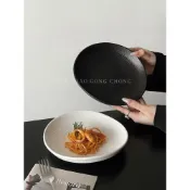 熱銷高級感純色陶瓷盤家用輕奢意麪盤牛排盤特別好看西餐盤菜盤沙拉盤CLZIJ【宜家良品百貨】