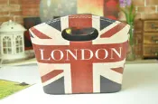 zakka 精品雜貨 Vintage 復古 英倫風 LONDON 英國國旗 米字旗 手提收納盒 收納箱 木箱 雜誌架 2910010
