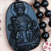 【吉祥開運坊】神像【黑曜石媽祖 天上聖母 辟邪保平安】開光 擇日