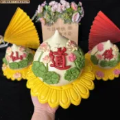 拉麵丸子生活館✿新品上市 花餑餑中式蛋糕佛道仙大壽桃聚寶盆造型模具diy制作