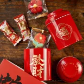 ☆全館現貨☆ 發財餅乾鐵罐 餅乾罐 鐵罐 新年禮盒 烘焙包裝罐 茶葉罐 糖果罐 牛軋糖盒 圓形鐵盒 MU 烘焙包裝