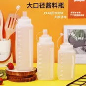 【桃園出貨】塑料擠醬瓶食品級果醬瓶大口徑擠壓瓶冰粉擺攤瓶醬料瓶奶茶店商用