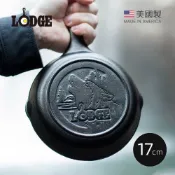 【美國LODGE】野生動物系列 美國製鑄鐵露營煎鍋(狼)-17cm (6.5吋/L3SKWLWF)
