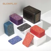 SLOWPLAY德州撲克方形陶瓷籌碼無面值數字面額長方形方碼方塊磚