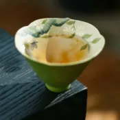 全球選品1館 生活百貨 灑金漫野雛菊主人杯單杯陶瓷小茶杯品茗杯家用功夫茶具斗笠杯茶盞