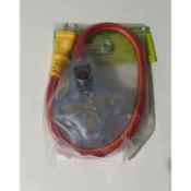 屋外型動力延長線2.0mm X 2芯 附燈 1尺(30公分) (125V，15A ，0.3M) 短距離多插頭適用