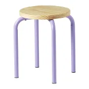 【IKEA 宜家家居】DOMSTEN 椅凳, 紫色/松木
